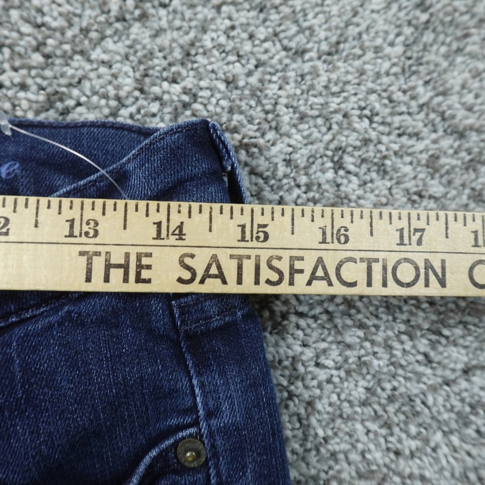 7 For All Mankind Jeans Womens 28 Dark Blue Denim Pants Low Rise Skinny - Picture 5 of 10